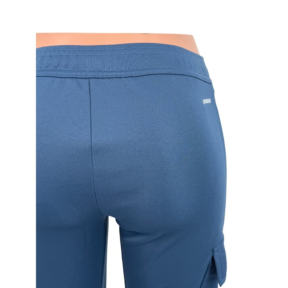 NWOT Adidas Blue Stripe Cargo Pocket Zip Ankle Jogger Pants | Athleisure Utility - Picture 11 of 16